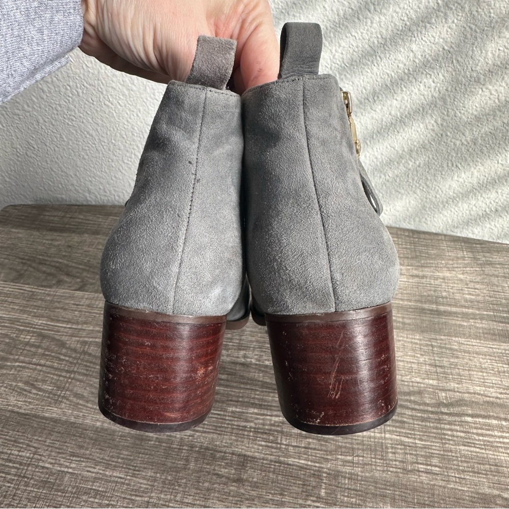 Tommy Hilfiger Gray Leather Suede Anklee Booties Women’s Size 10 - Picture 7 of 11